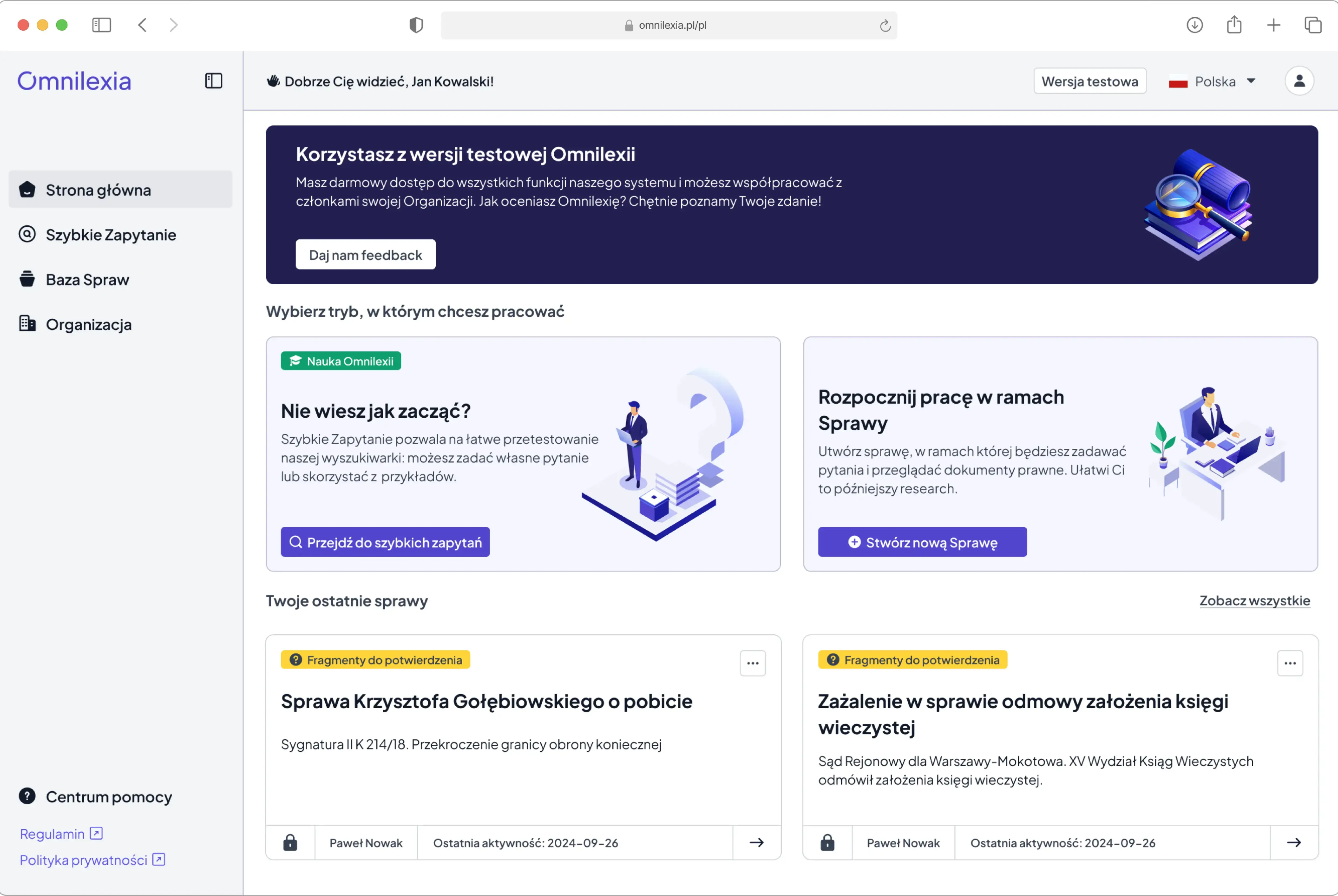 Zdjęcie ekranu głównego Omnilexii